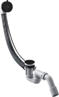 Hansgrohe Axor Flexaplus S set complet pour trop-plein et garniture de vidage pour baignoire - noir mat