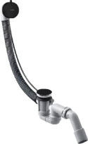 Hansgrohe Axor Flexaplus S set complet pour trop-plein et garniture de vidage pour baignoire - noir mat