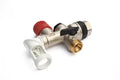 ProOne groupe de sécurité orientable MF EK3/4 x 3/4 - avec 1 raccord anti-électrolyse - siège inox - rouge