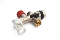 ProOne groupe de sécurité orientable MF EK3/4 x 3/4 - avec 1 raccord anti-électrolyse - siège inox - rouge