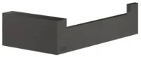 GESSI Rettangolo Accessories Porte-papier mural horizontal ou vertical. Black Metal Brossé PVD