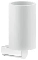 GESSI Rilievo Accessories Porte-verre mural blanc. chromé