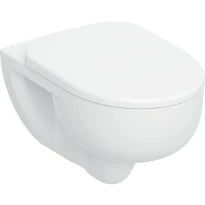 Geberit Selnova Set de WC suspendu à fond creux TurboFlush, avec siège de WC: T=54cm, Mécanisme softclose=Oui, Charnières QuickRelease=Oui, Fixation=Par le haut, Blanc