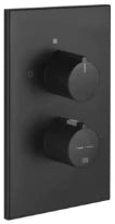 Gessi Manzoni set de finition thermo robinet bain noir mat avec inverseur 2 sorties