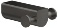 GESSI Rilievo Accessories Patère double. Black Metal Brossé PVD