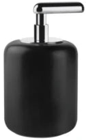 GESSI Goccia Accessories Distributeur de savon à poser en GRES noir. chromé