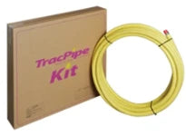 TracPipe PLT kit conduit de gaz flexible en inox 28 mm (rouleau 15m) - jaune - avec tape silicone - prix par boîte