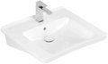 Villeroy & Boch ViCare lavabo pour personnes handicapées 600 x 550 x 180 mm - blanc - avec tour robinetterie - avec trop-plein