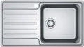 Franke Bell évier 860 x 480 mm - 1 cuve - acier inoxydable - avec égouttoir à gauche