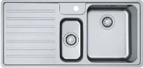 Franke Bell évier 1000 x 480 mm - 1 + 1/2 cuve - acier inoxydable - avec égouttoir à gauche