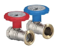 Watts WattCIR Thermo 1A set pour pompe avec vannes à bille et thermomètre 6/4 x 4/4 - prix par set