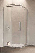 Samo Hexa porte coulissante parti pour entreé d'angle 2000 x 730 mm (720-740 mm) - transparant - chromé