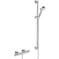 Ideal Standard CeraTherm T25 New Pack mitigeur thermostatique de douche - Chromé - set de douche 900 mm - Chromé - douchette 2jet 100 mm Chromé/blanc 8 l/min - IdealFlex 1/2 x 1750 mm