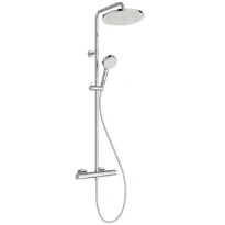 Ideal Standard CeraTherm T25 New EcoFlow système de douche - Chromé - douchette 2jet 100 mm 6 l/min - douchette de tête 260 mm 8 l/min - IdealFlex 1/2 x 1750 mm