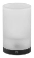 GESSI Emporio Accessories Porte-verre à poser en verre satiné. Noir XL