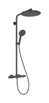 Hansgrohe Raindance Alive S Puro Showerpipe 300 mm 1jet avec thermostat Ecostat Element - Brushed Black Chrome