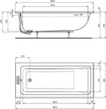 Ideal Standard La Dolce Vita baignoire acryl 1800 x 800 mm - blanc