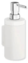 HEWI distr.d.savon av.support,revêtu poudre, blanc mat/blanc mat
