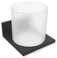Hewi System 900Q gobelet en verre avec support - noir mat