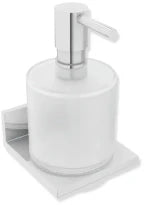 Hewi System 900Q distributeur de savon avec support récipient en verre - chrome