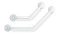 POIGNEE LINIDO 40 - 40 ! CM blanc acier gecoat forme-l 45°