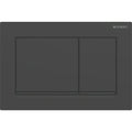 Plaque de déclenchement Geberit Omega30 pour rinçage à 2 volumes - noir mat laqué - revêtement facile à nettoyer - noires