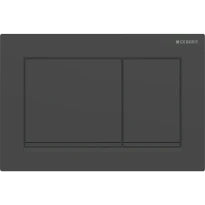 Plaque de déclenchement Geberit Omega30 pour rinçage à 2 volumes - noir mat laqué - revêtement facile à nettoyer - noires