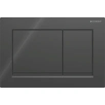 Plaque de déclenchement Geberit Omega30 pour rinçage à 2 volumes - noir - noires mates