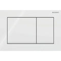 Plaque de déclenchement Geberit Omega30 pour rinçage à 2 volumes - blanc - blanches mates