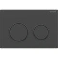 Plaque de déclenchement Geberit Omega20 pour rinçage à 2 volumes - noir mat laqué - revêtement facile à nettoyer - noire