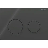 Plaque de déclenchement Geberit Omega20 pour rinçage à 2 volumes - noir - noirs mats