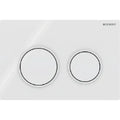 Plaque de déclenchement Geberit Omega20 pour rinçage à 2 volumes - blanc - blancs mats