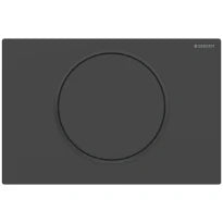 Plaque de déclenchement Geberit Sigma10 pour rinçage interrompable - noir mat laqué - revêtement facile à nettoyer - noir