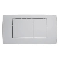 Plaque de déclenchement Geberit Twinline30 pour rinçage à 2 volumes - Laqué chromé mat / Revêtement facile à nettoyer
