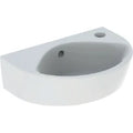 Geberit Renova Compact lave-mains 360 x 250 mm - blanc KeraTect - avec trou de robinet droite - avec trop-plein