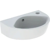 Geberit Renova Compact lave-mains 360 x 250 mm - blanc - avec trou de robinet droite - avec trop-plein