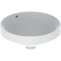 Geberit VariForm lavabo encastré rond 400 mm - blanc - sans trou de robinet - avec trop-plein