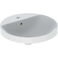 Geberit VariForm lavabo encastré rond 480 mm - blanc - avec trou de robinet - avec trop-plein