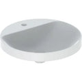 Geberit VariForm lavabo encastré rond 480 mm - blanc KeraTect - avec trou de robinet - sans trop-plein