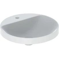 Geberit VariForm lavabo encastré rond 480 mm - blanc KeraTect - avec trou de robinet - sans trop-plein