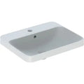 Geberit VariForm lavabo encastré rectangulaire 550 x 450 mm - blanc - avec trou de robinet - avec trop-plein