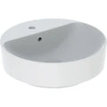 Geberit VariForm lavabo à poser rond 450 mm - blanc - avec trou de robinet - avec trop-plein