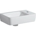 Geberit Renova Compact lave-mains 400 x 250 mm - blanc - avec trou de robinet droite - sans trop-plein