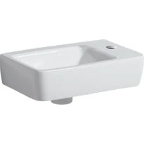Geberit Renova Compact lave-mains 400 x 250 mm - blanc - avec trou de robinet droite - sans trop-plein