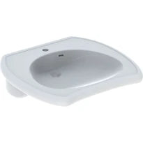 Geberit Vitalis lavabo pour les personnes handicapées 550 x 550 mm - blanc - avec trou de robinet - avec trop-plein