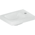 Geberit iCon Light lave-mains 380 x 280 mm - blanc - avec trou de robinet droite - sans trop-plein - espace de dépose à droite