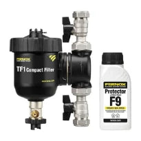 Fernox TF1 filtre Compact 22 x 22 mm avec Protector+ filtre fluid F9 265 ml - prix par set