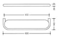 HEWI tablette avec insert blanc mat blanc pur