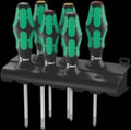 Wera 335/350/355/6 set de tournevis plat/Ph/PZ + support