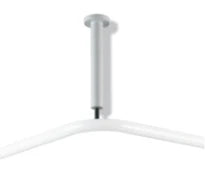 HEWI supp.fixé plafond ,A=var.,ø33, BM214,modèle spéc., blanc pur